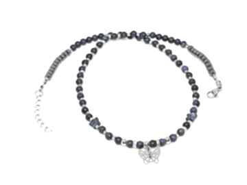 Deep blue - krótki naszyjnik z lapis lazuli kamienie szlachetne chicaart z biżuteria choker