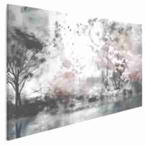Obraz na płótnie - abstrakcja las kolory drzewa - 120x80 cm 113501