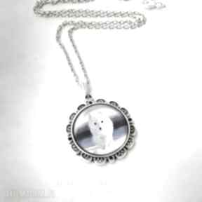 Medalion, naszyjnik - biały lis polarny naszyjniki liliarts