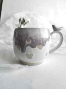 Kubek fioletowy z ptakiem kubki kate maciukajc ceramiczny, prezent handmade, ceramika uzytkowa