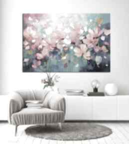 obraz z - wydruk na 90x60 cm annsayuri art kwiaty, kolorowa abstrakcja, poziomy do salonu