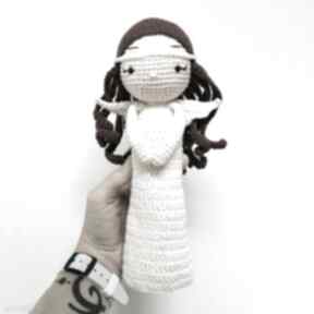 szydełkowa handmade splotomaniaa stróż, lalka, maskotka, na prezent, ręcznie robiony, anioł