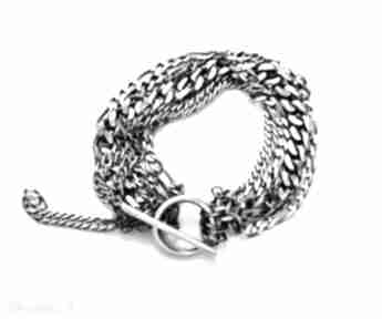 Kszu - multi chain silver bracelet jewellery oksyda, minimalizm, lifestyle, łuńcuszki