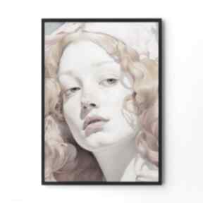 Plakat dziewczyna kobieta róż - format 30x40 cm plakaty hogstudio, obraz
