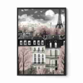 Jesień w paryżu - plakat A4 plakaty hogstudio, do sypialni, salonu, jesienny