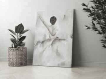 Balerina, ręcznie malowany obrazek olejny 40x50cm do pokoju dziewczynki pokoik dziecka diana