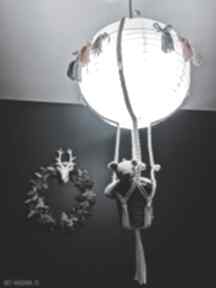 Lampion lampka balon do pokoju dziecka hygge macrame, lampa, latający makrama dekoracje boho