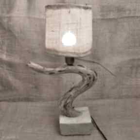 Lampa ze starego drewna i betonu, retro, loft, unikat 7 aleksandrab, stare, beton