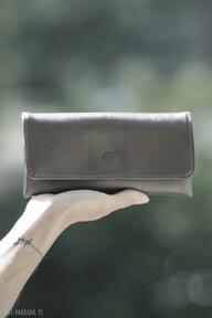 Metaliczny portfel z ekoskóry happy art portmonetka, portfelik, wegański, do torebki