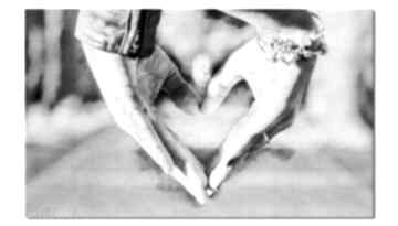 Obraz XXL ręce 1 - 120x70cm design serce na płótnie miłość para ale obrazy