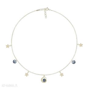 Choker księżycem gwiazdkami swarovskim kolekcja cosmic swarovski