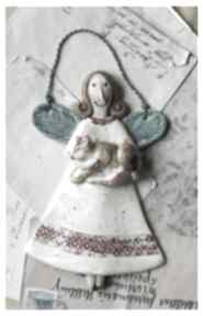 Aniołek z pieskiem shiba inu ceramika wylęgarnia pomysłów, anioł, pies