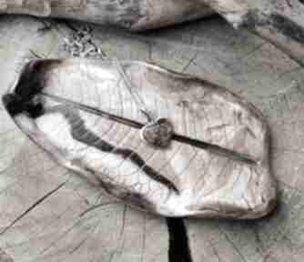 Ceramiczny liść, podstawka c236 ceramika shiraja, palo santo - talerzyk