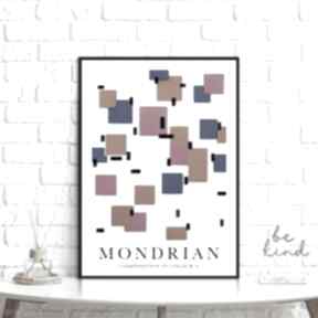 Mondrian abstrakcja - plakat 40x50 cm plakaty hogstudio do salonu, elegancki