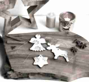 świąteczne ozdoby ceramiczne zawieszki choinkowe - prezent ceramika tyka