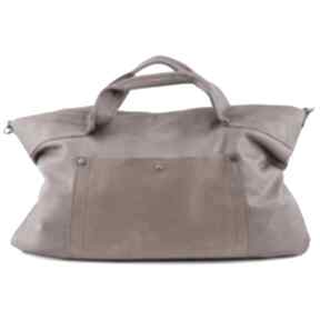 Torebka damska z odpinanym paskiem vera 06 taupe na ramię bags elegancka, prosta, format a4