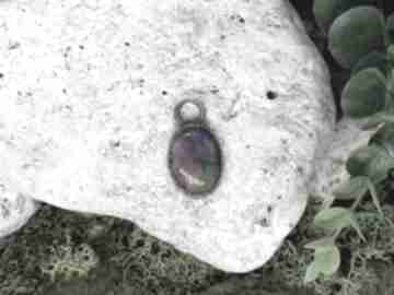 Miedziany wisior z tęczową druzą agatową #285 wisiorki metal earth, agat, kolorowy