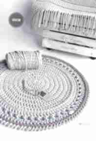 Dywan ze sznurka areole 100cm motkiem i sznurkiem sznurkowy, szydełkowy, z bawełny, okrągły