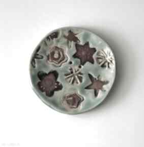 Ręcznie robiona mydelniczka "wzory" ceramika ceramystiq studio akcesoria łazienkowe, ceramiczna