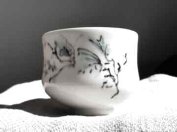 czarka, ręcznie malowana, turkusowe motywy roślinne ceramika strzelecka slezak czerka