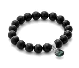 Black jade with emerald crystal pendant jadeit szmaragd