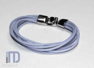 Niebieska bransoletka z linek silikonowych mania design silikon, kauczuk, modern, modna, moda