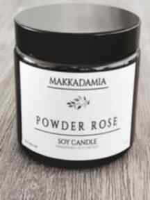 powder rose świeczniki makkadamia świeca, sojowa, roślinna, natura, dekoracja