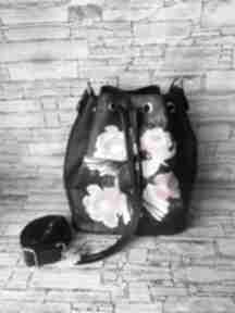 Torebka bucket bag crossbody worek sakiewka - koliber na ramię e vamsti, prezent kwiaty