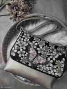 Listonoszka z klapką złota motylem torebki zobag przez ramię, damska, na prezent, motyl