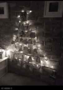 Pod choinkę prezent? Kalendarz adwentowy lniany dekoracje świąteczne karolina titi choinka