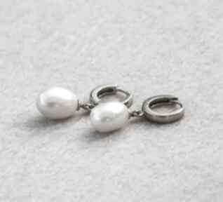 Kolczyki z perłami bijoux by marzena bylicka perły, srebro, 925, złocone
