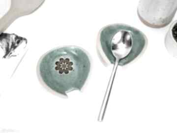 podstawka pod łyżeczkę - mandala fingers art podkładka, ceramika do kuchni, miseczka ceramiczna