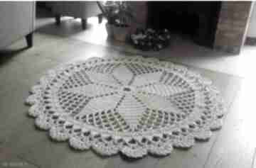 Dywan dace, 130 cm arte dania szydełkowy, ażurowy, okrągły, ze sznurka, mandala lace