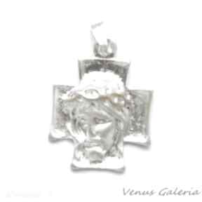 Wisiorek srebrny - cross II white wisiorki venus galeria biżuteria, srebro