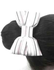 Kokarda w paski ozdoby do włosów sheepystuff, gumka, włosy