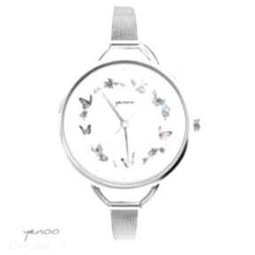 Zegarek, bransoletka - wianek motyle zegarki yenoo, kwiaty, prezent