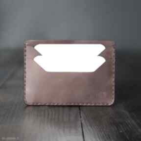 Męski minimalistyczny na karty wild leather skórzany, portfel, dla niego, ręcznie szyty
