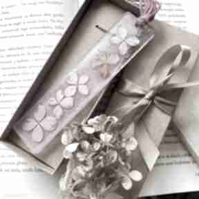 Kwiaty. Żywica: hortensje prezent dla kobiet nauczycielki zakładki