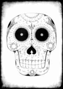 Meksykańska czacha małgorzata domańska rysunek, ilustracja, plakat
