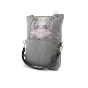 Torba na ramię składana z serii duo gray no 3 ewa styszko boho, miejska, tote, listonoszka