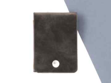 Portfel na karty mirons leather goods, klasyczny, minimalistyczny, skórzany, slim
