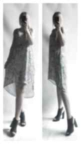 Sukienka na ramiączkach z półokrągłym tyłem bellafeltro, tunika, długi sweter, asymetryczna