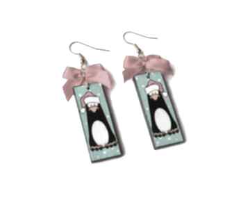 Pomysł na świąteczny prezent: kolczyki - pingwin święty mikołaj na theresa ursulas jewelry