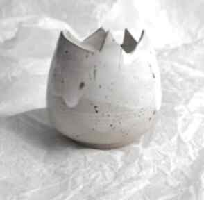 Jajko prezent handmade ceramika uzytkowa dekoracje wielkanocne, świecznik