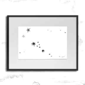 Autorska grafika nr 155-byk 20 04 20 05 maja gajewska czarny, znak zodiaku, byk, na prezent