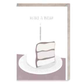 Kartka urodzinowa a6 torcik make a wish cardie, okolicznościowa, urodziny, wyjątkowe