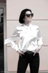 Koszula damska biala z guzikami bluzka dlugi rekaw marka lona swieta chrzciny szkola, pasuje