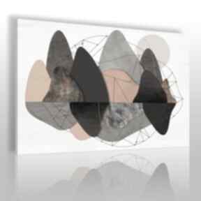 Obraz na płótnie - skały abstrakcja 100x70 cm 60201 vaku dsgn, kamienie, geometryczny, linie