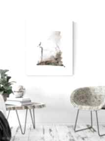 Grafika 40x50 cm wykonana ręcznie 3493446 art krystyna siwek obraz do salonu, czarno biała