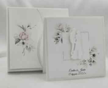 z kopertą, wzór 7 scrapbooking anna art and crafts na ślub, prezent kartka ślubna w pudełku